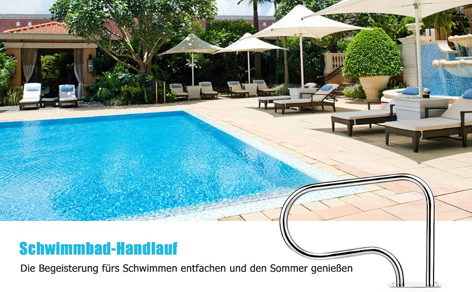 Edelstahl Poolleiter