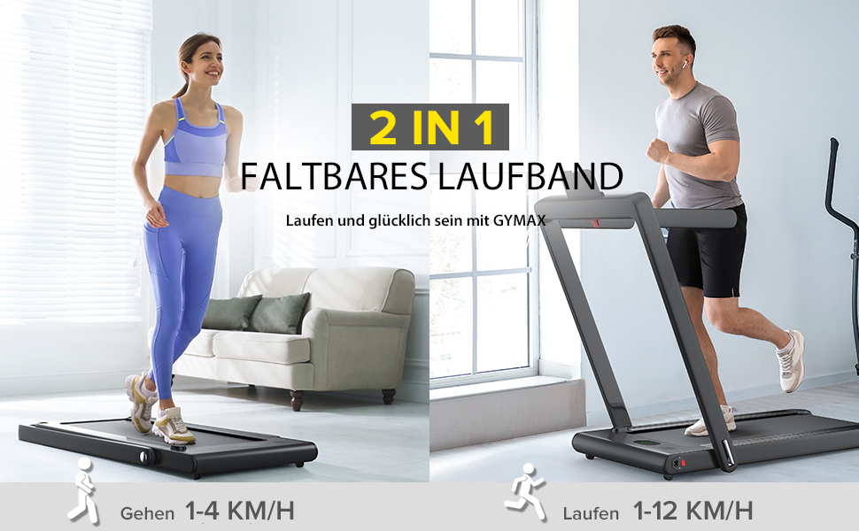 2 in 1 Walking Pad & Laufband App-kontrolliert 