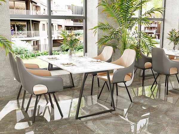 FATIVO 2pz Sedia da Pranzo Pelle Imbottite