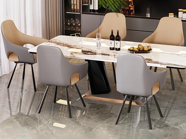 FATIVO 2pz Sedia da Pranzo Pelle Imbottite
