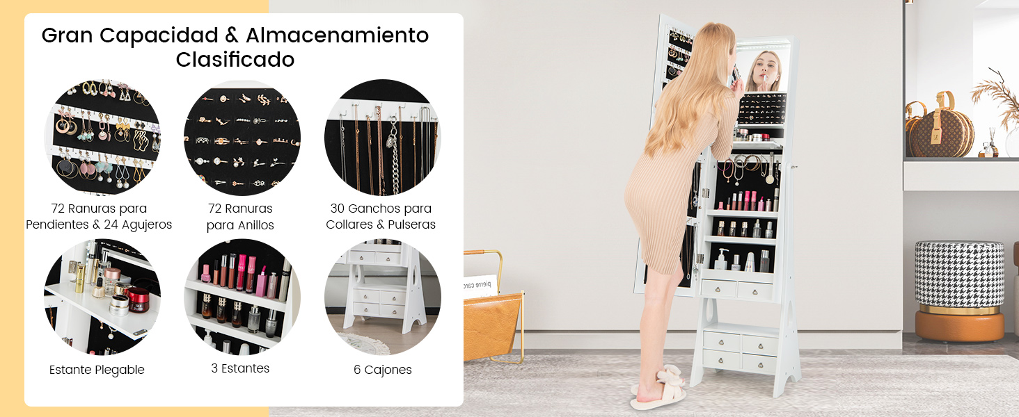 Armario para Joyas con Espejo