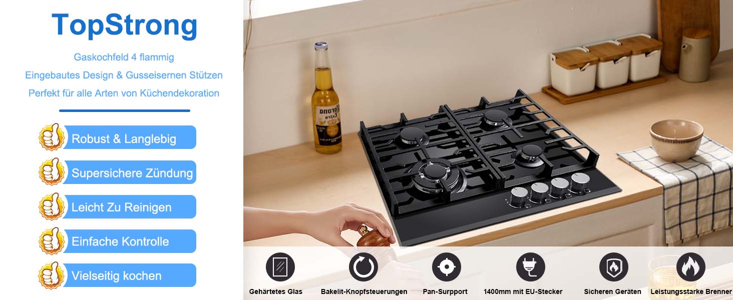 Plaque de cuisson gaz TopStrong