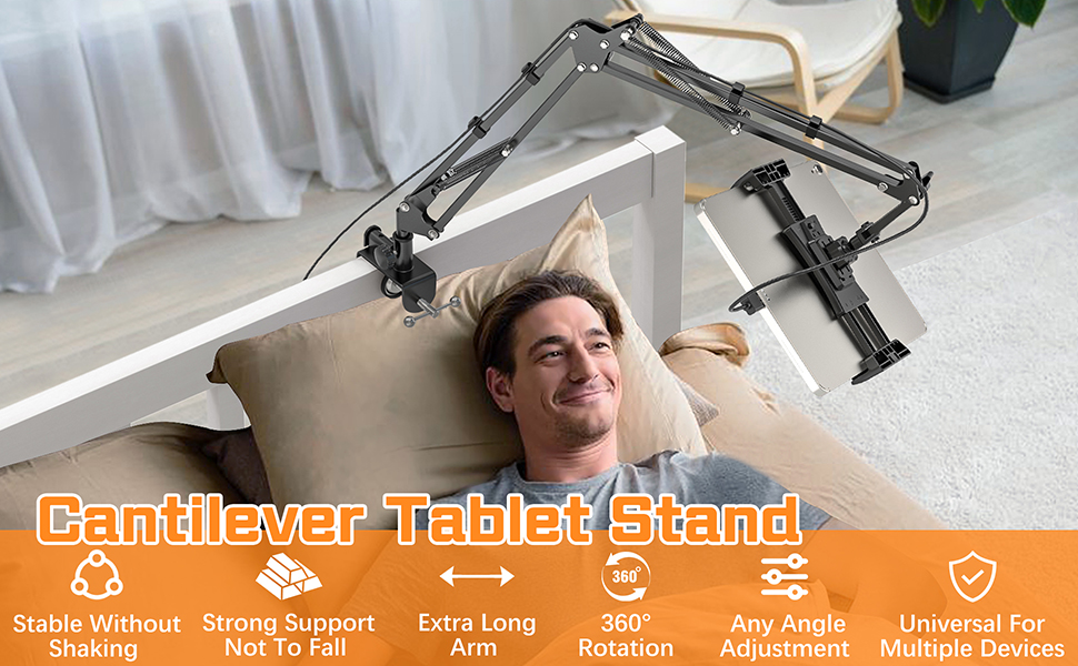 support tablette lit