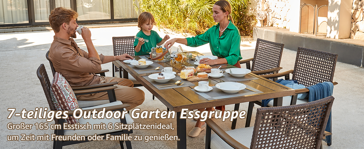 Terrassen-Esstisch Set Bild 1