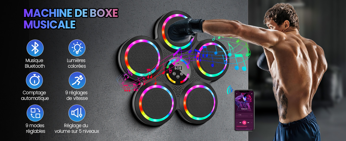 boxe mural musique