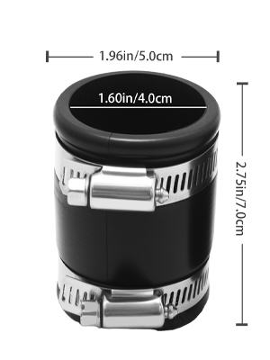 2PCS Flexible PVC Pipe Couplings