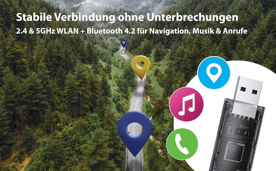 Der Text lautet „Stable Verbindung ohne Unterbrechungen