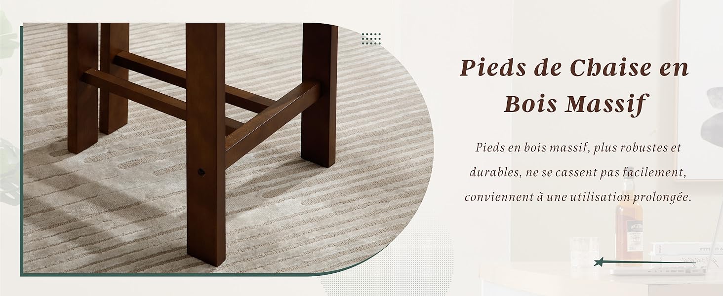 Chaise de Bar en Lin