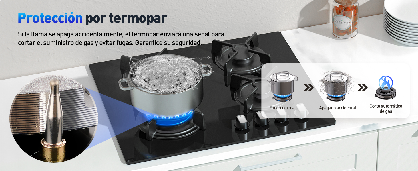 Placa de gas
