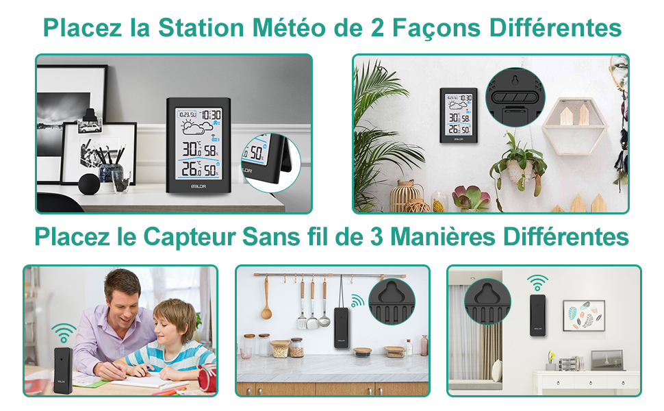 Fonctionnalités de la station météo noire
