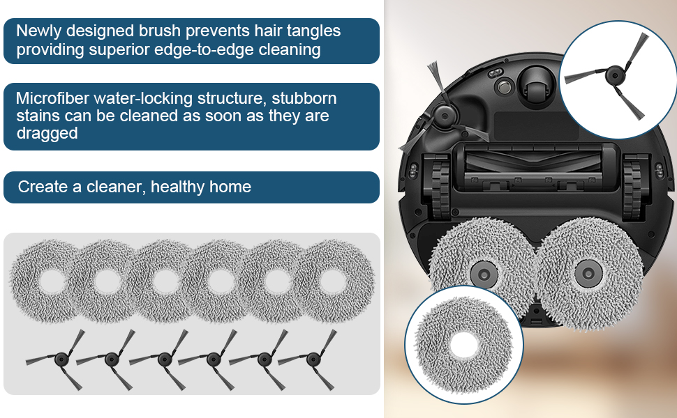 Heykewi Kit d'accessoires pour Dreame X40 Ultra Complete / L40 Ultra / X40 Master Robot Aspirateur