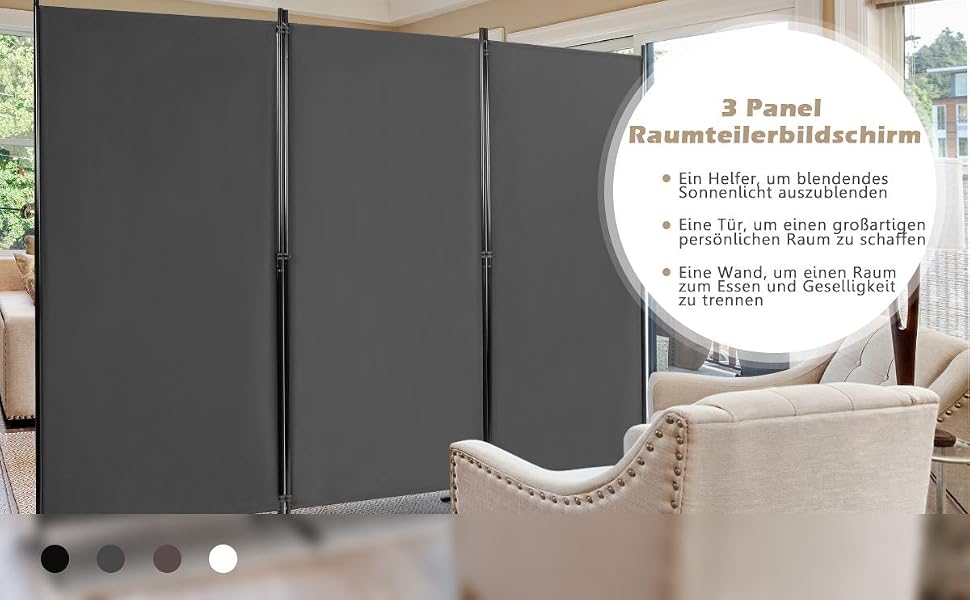raumteiler für zuhause, 4 panel raumteiler, stoff raumteiler, 4Panel faltsichtschutz