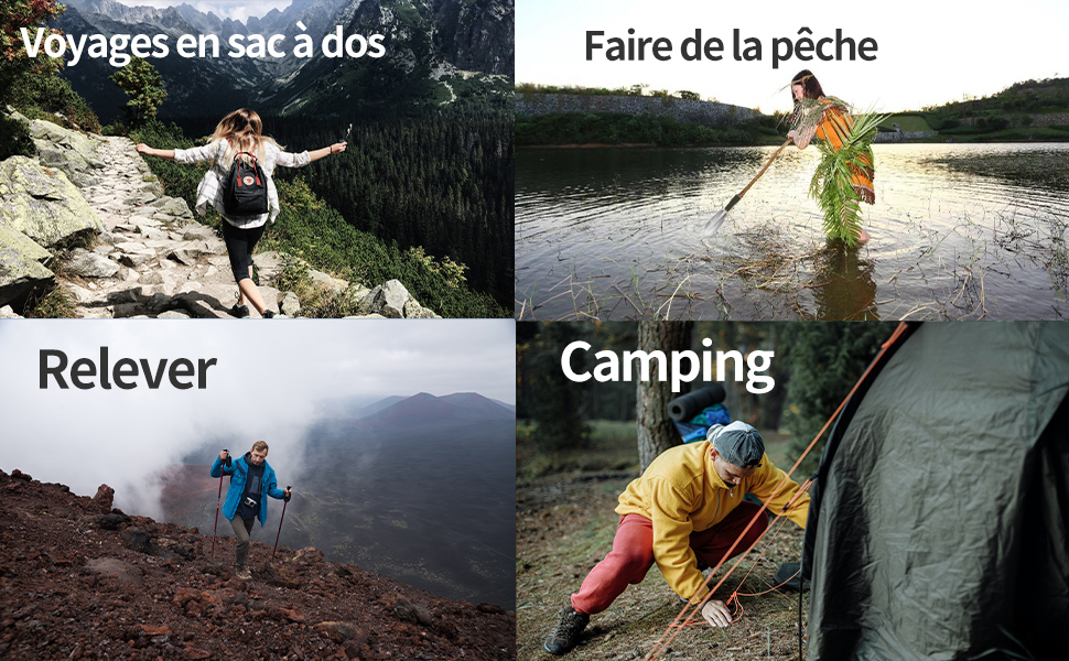 Acampada con herramientas