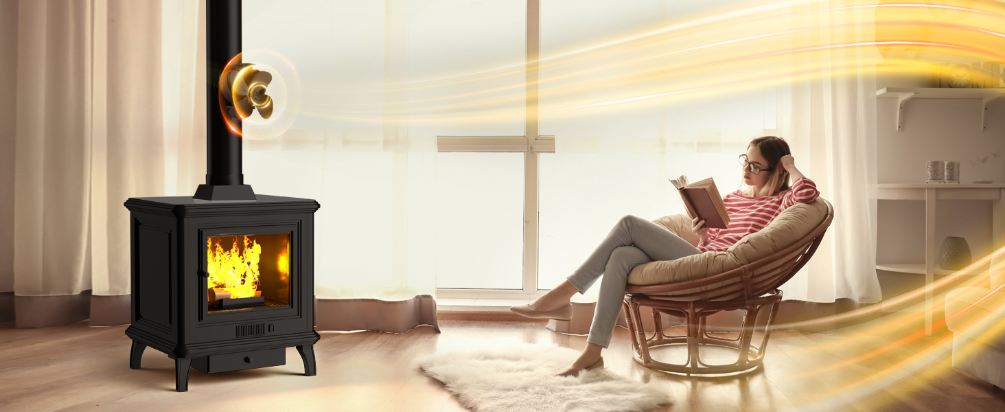 Magnétique Ventilateur Poele à Bois