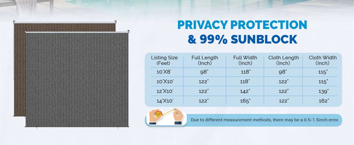 outdoor roller shade