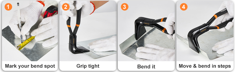 Pince à Plier à 45° Et Droite - Chanfreineuse - Largeur De Mâchoire 60 Mm - Pince à Tôle Large Pour Pliage Extrêmement Précis - Outil De Couvreur