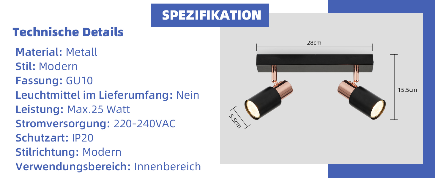 wandstrahler GU10
