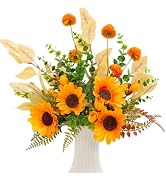 GGXDH Künstliche Sonnenblumen Deko, Seide Künstlich Blumen Kunst Sonnenblume Blumenstrauß wie Ech...