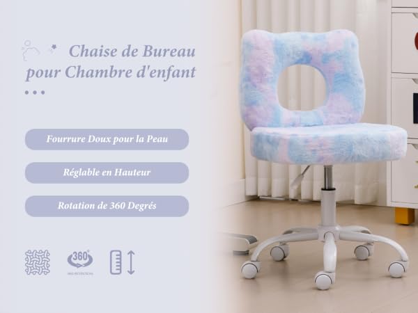 fauteuil bureau enfant fauteuil bureau pour fille chaise rose