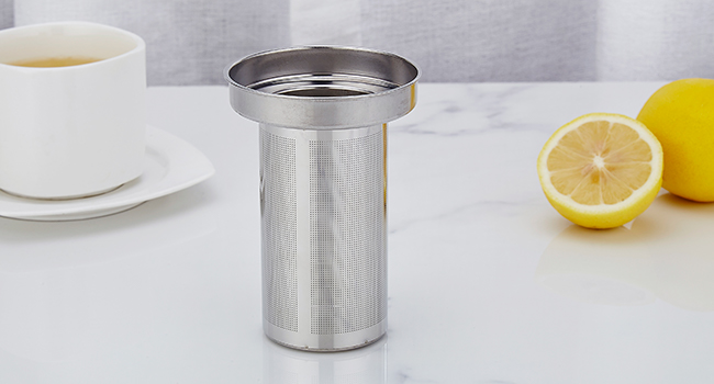 Théière en acier inoxydable 1650ml con infusor amovible,Théière vintage,argent