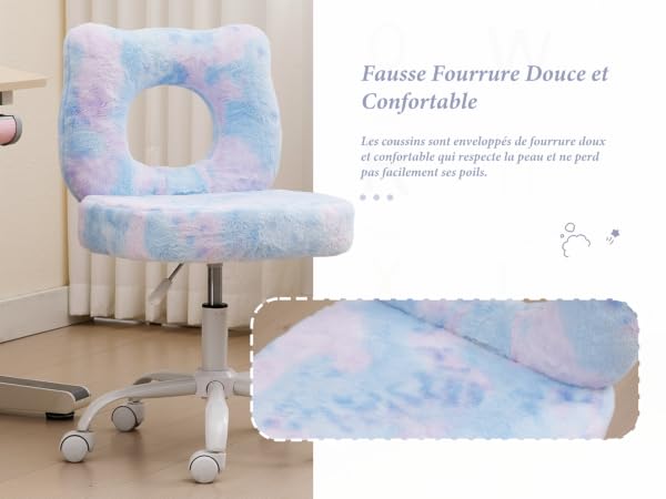 chaise a roulette fille chaise fille rose