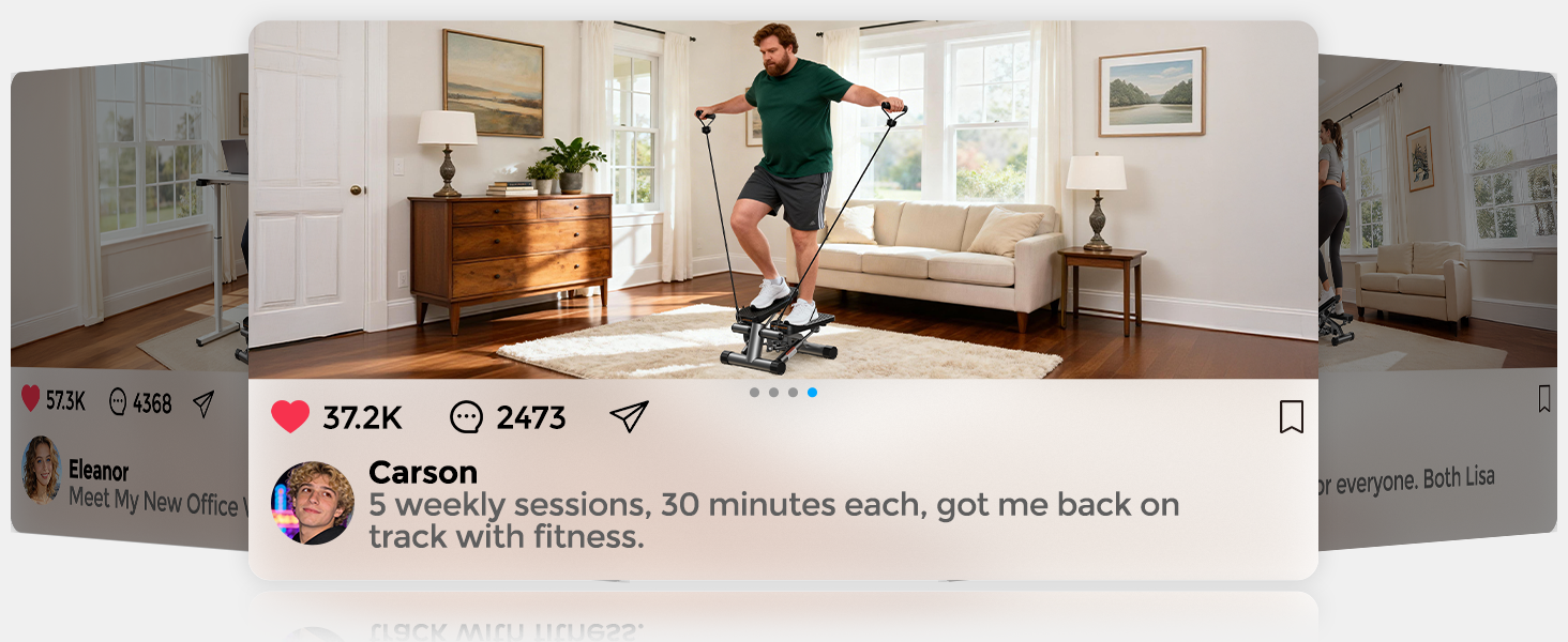 Le texte indique « 573K » et « 2423 ». Interface liée à la condition physique sur les réseaux sociaux affichant le contenu de l'entraînement ou des exercices sous forme de panneaux multiples.