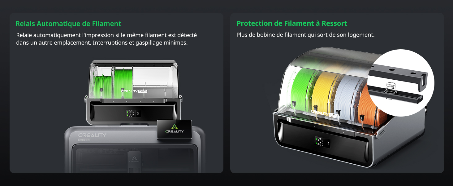 Le texte se lit comme suit : « Nano Automático de Financio » et « Protección de Financio a Futuro ». Deux imprimantes/étiqueteuses noires sont illustrées : à gauche, un écran d'interface vert, et à droite, des rouleaux d'étiquettes colorés. L'appareil présente un design compact avec des panneaux de commande.