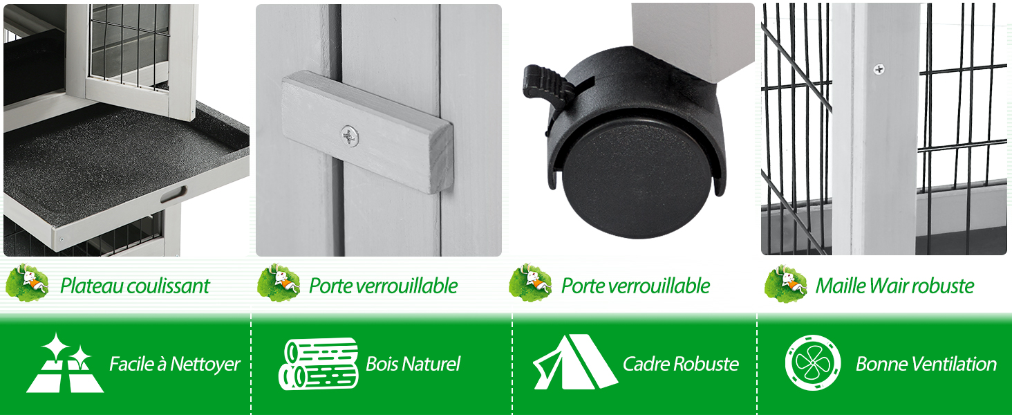 Cage à lapins YODOLLA