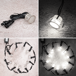 une collection de lumières de Noël