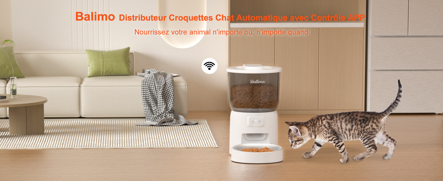 distributeur croquettes chat automatique