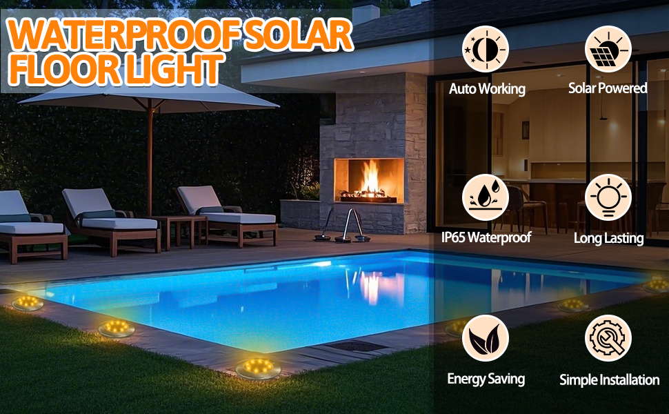 Solar Lights Outdoor Garden Warm White