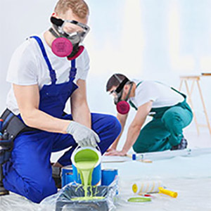 Protección facial reutilizable para trabajos de pintura