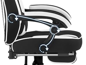 WOLTU Silla Gaming Ergonómica, Silla de Oficina Giratoria con Reposabrazos y Soporte Lumbar