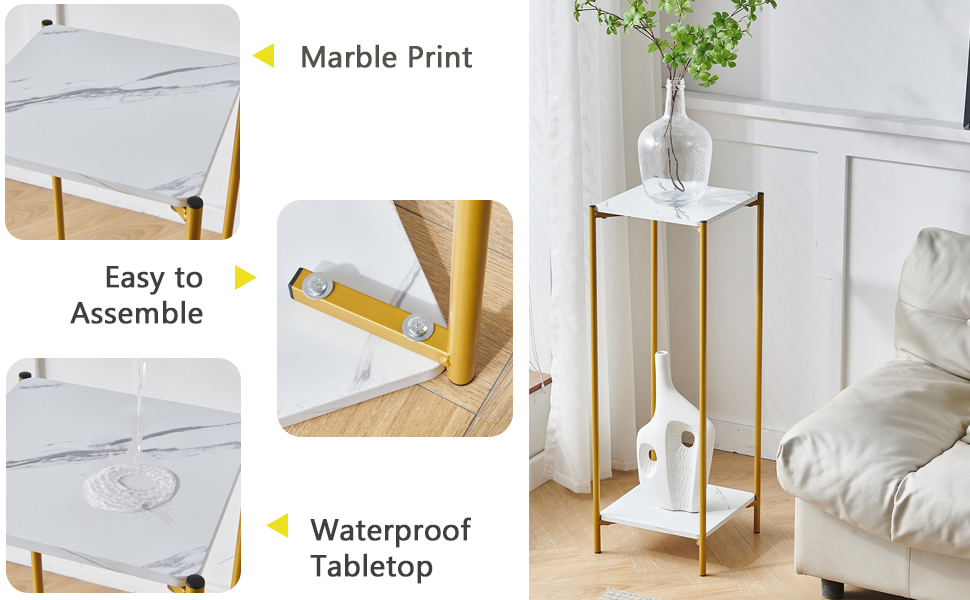 Display Table Hallway Lamp End Table Plant Stand Tall Flower Holders