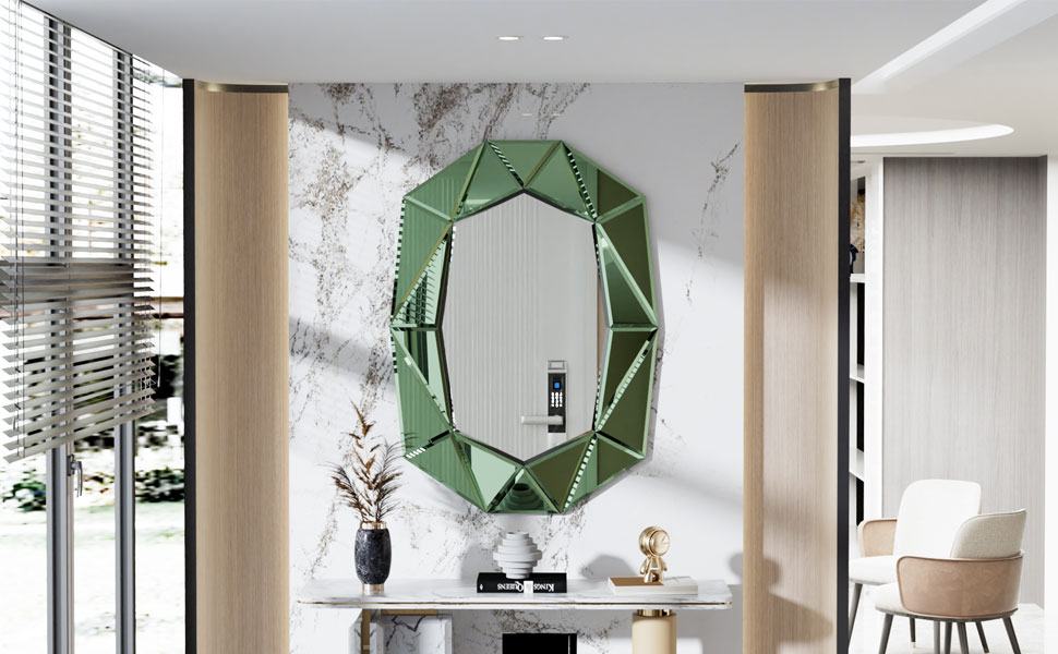 Artloge Specchio da Parete Decorativo Grande Specchio Decorativo Art 3D di Lusso HD Vetro