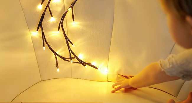 Arbres Lumineux LED, Illuminated Murale Interieur Vine Décoration,8 modes lumières des arbres,144
