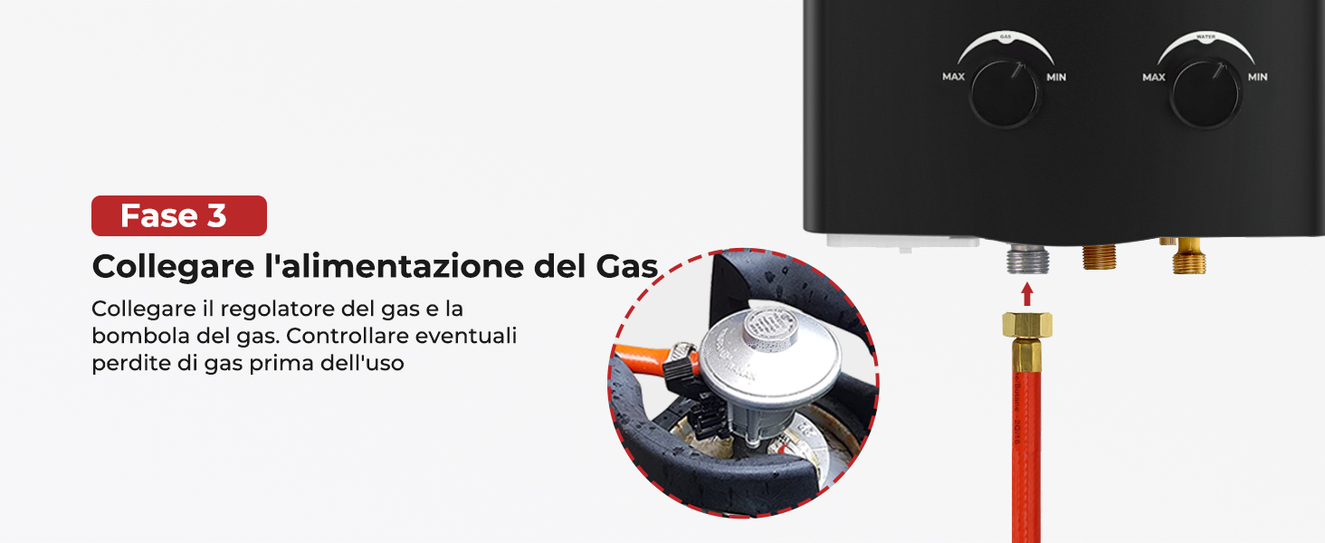 Étape 4 : Connecter l'alimentation en gaz