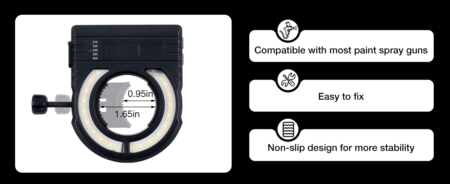 EASY TO FIXING light for paint gun