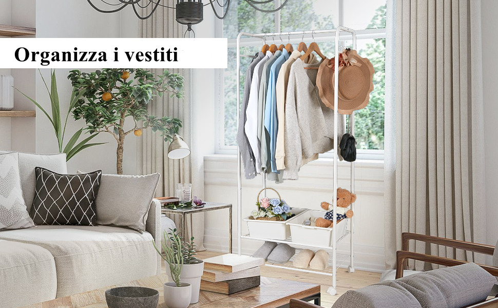 UNHO Armadio Aperto con Ripiani Due