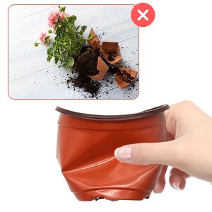 pot de fleurs en plastique 