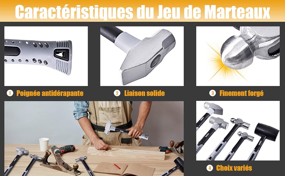Tête De Marteau Pneumatique En Acier Chrome-molybdène - Diamètre 30 Mm, Longueur 100 Mm - Pour Lissage Carrosserie