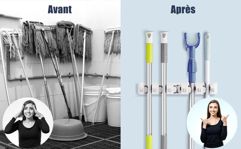 COSTWAY Porte Balais Mural Avec 5 Emplacements Et 6 Crochets/Support Balais Mural Pour Salle De Bain, Cuisine Ou Garage-Blanc -Stanleyfaco Magasin AAHKMJXYDAFdJAOAIMEbOAchlkWZ0oakZn uVZ0mPidMNbILvCvspZ4oG3fPgIqc1P26RdPiG8KHKUtblW5 ULKvLD1OHzwX