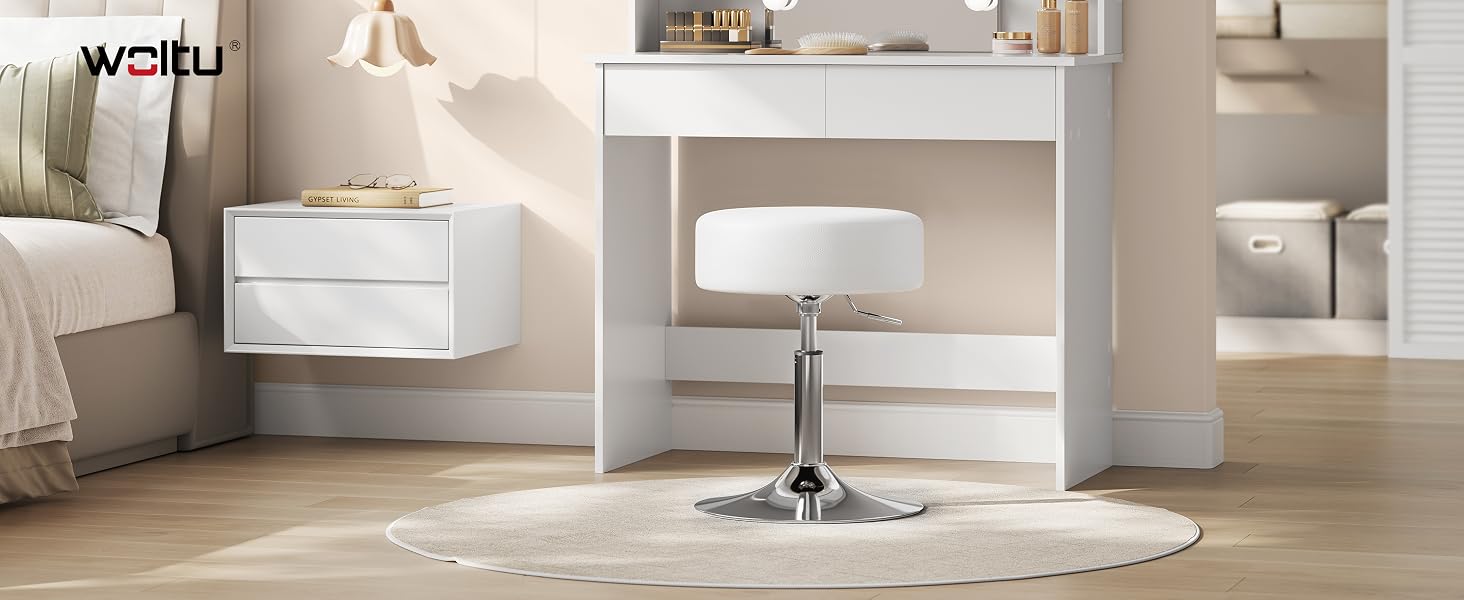 Text reads 'watu'.
[SENTENCE 13] Contemporary living space with white furniture, showing different angles of a room with sofas and decorative elements.