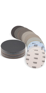 Lot von 24 Schleifpapieren mit 125 mm Klettverschluss.