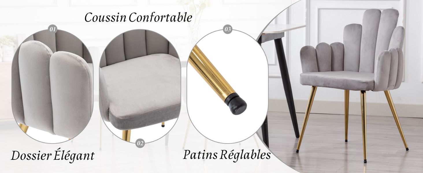 chaise de cuisine lot de 2