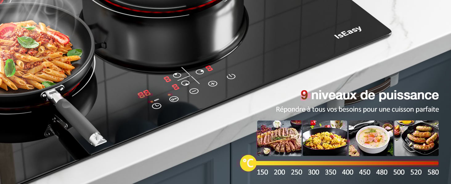 Plaque de cuisson Vitrocéramique 3 zones