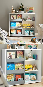 Librería Infantil Para Niños Con 3 Estanterías Blanco H80cm con Ofertas en  Carrefour