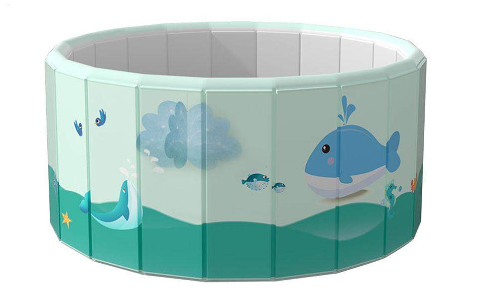 Piscina plegable no inflable sobre el suelo