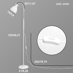 white floor lamp