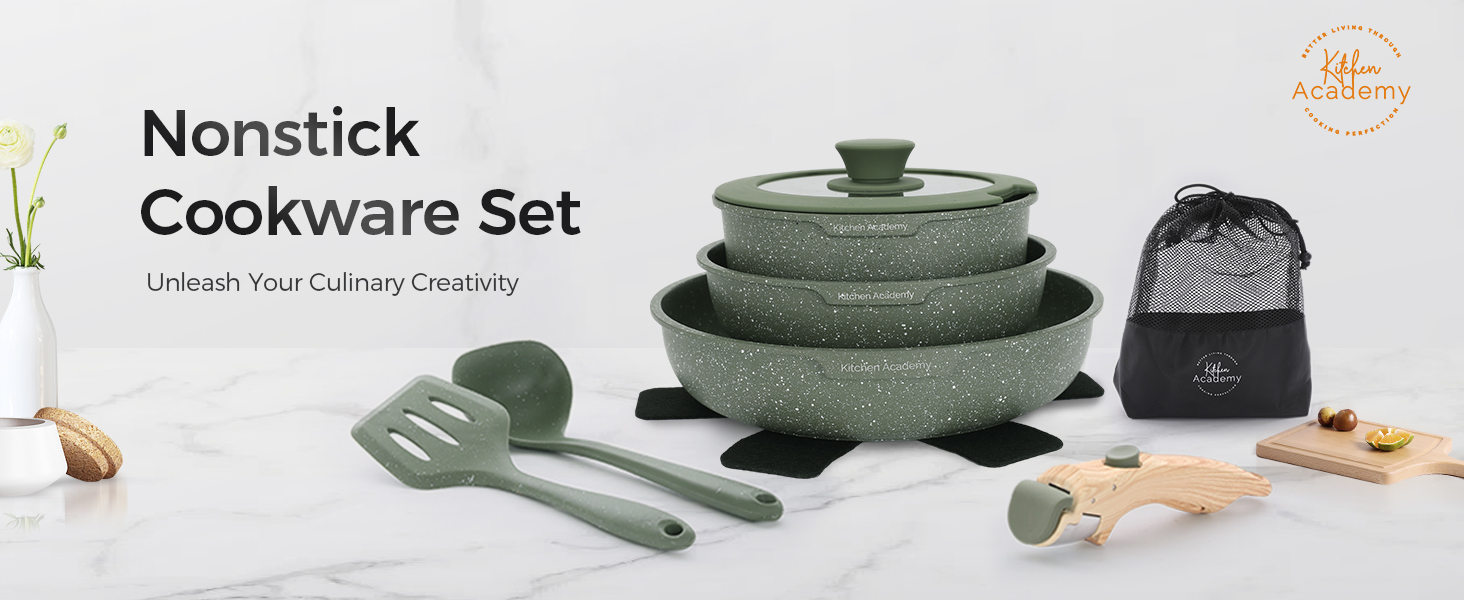 Lot de 10 Casseroles Vert